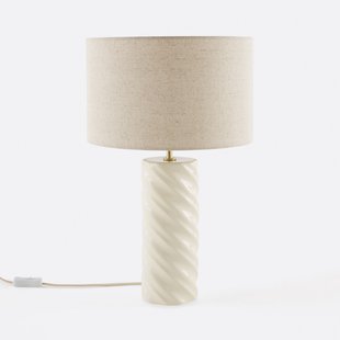 Tafellamp van keramiek en linnen, Dehen