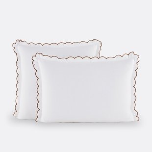 Effen kussensloop met franjes in gewassen katoen, Scenario