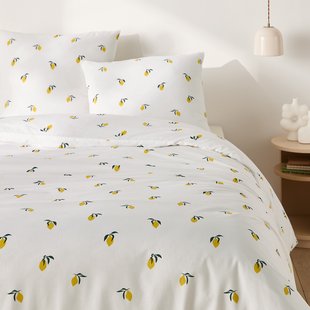 Bedset voor kinderbed in katoen, vierkante kussensloop, Citron