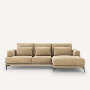 Zitbank met hoek rechts in geweven katoen, Marsile