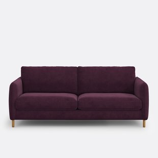 Bank in fluweel, 4-zit, Loméo