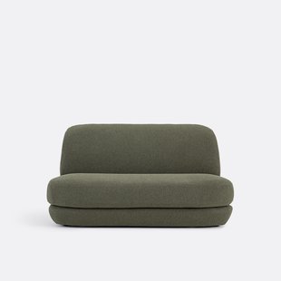 2-zitsbank, fijne boucléstof Lega