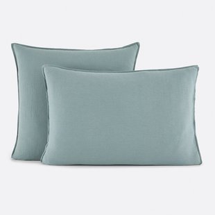 Effen kussensloop in katoen/gewassen linnen, Marnie