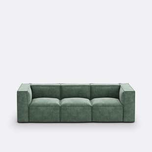 Modulaire bank, 3-zit, getextureerd fluweel, Seven