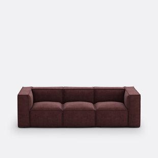 Modulaire bank, 3-zit, getextureerde stof, Seven