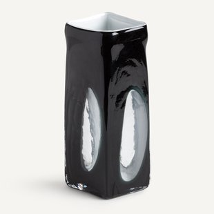 Vaas in geblazen glas, groot model, Odisha