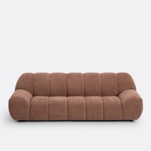 4-zitsbank van chenille fluweel met reliëf, Nuria