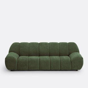 4-zitsbank van chenille fluweel met reliëf, Nuria