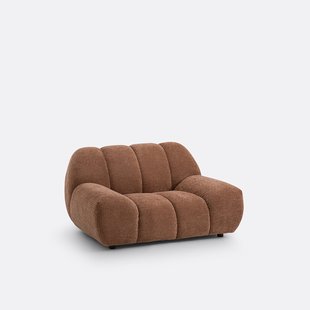 Fauteuil XL, geribt chenille fluweel, Nuria