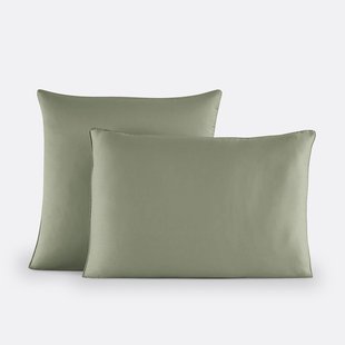 Kussensloop in katoensatijn, Opale