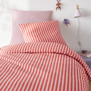 Bedset 50% gerecycled katoen, Sacha roze