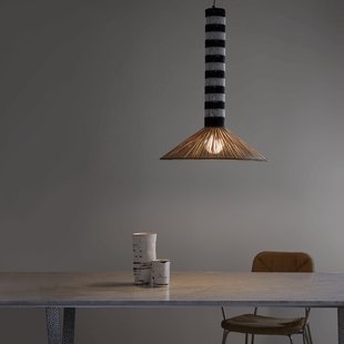 Hanglamp van geweven papier en bamboe, Tribe