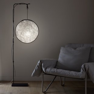 Staande lamp van Tyvek®, metalen voet, Moon