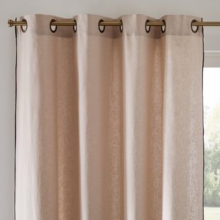 Gordijn in halflinnen met oogjes, Lincot