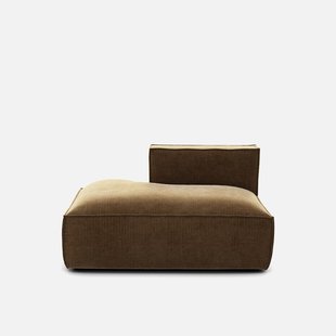 Loungebank, links, vintage fluweel, Seven