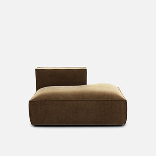 Loungebank, rechts, vintage fluweel, Seven