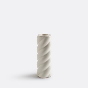 Gedraaide keramische kandelaar H12,5 cm Vavy