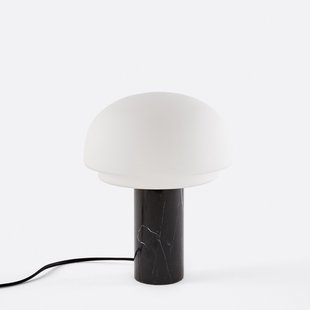 Tafellamp in opaline en marmer H27,5, Agathilda