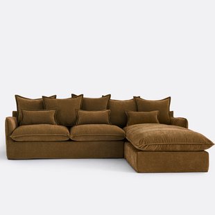 Hoekbank van mêlee polyester, rechterhoek, Odna