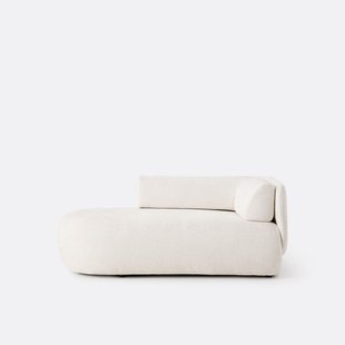 Longchair links, dik fluweel, Méridiano