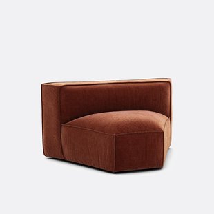 Modulaire open hoek, vintage fluweel Seven