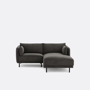 Compacte rechthoekige bank, stof met structuur Victor