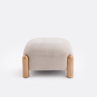 Gevoerde voetensteun van chenille stof, Boldi