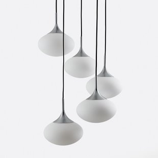 Hanglamp in metaal en opaline, Merisa