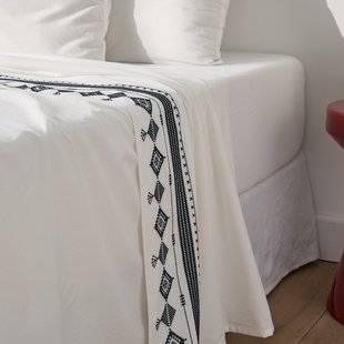 Plat laken in gewassen katoen, Ifrane