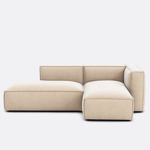 Rechthoekige bank in vintage fluweel Seven