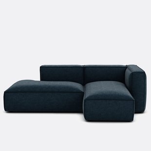 Fluwelen hoekbank rechts Seven