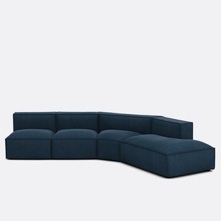 4-delige rechtse ribfluwelen bank, Seven