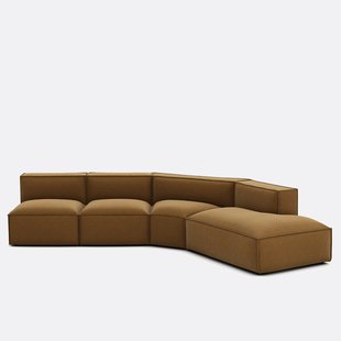 4-delige rechte bank van structuurstof Seven