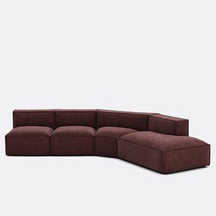 4-delige rechte bank van structuurstof Seven