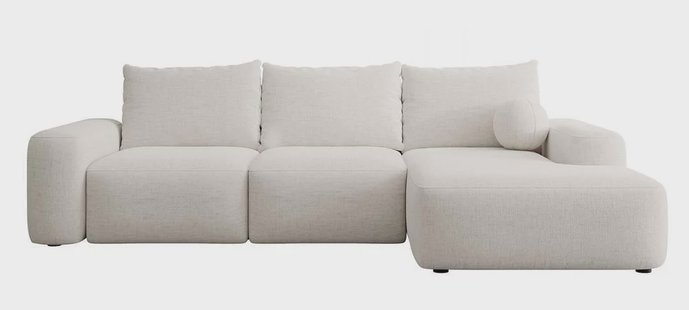 Hoekbank met slaapfunctie Calvados rechts chenille | NADUVI Collection