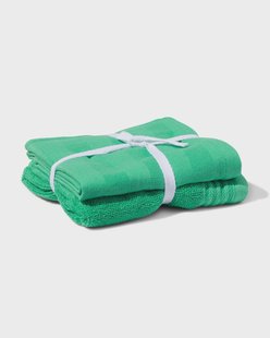 HEMA Set Keuken- En Theedoeken 50x70cm Katoen Streep Groen - 2 Stuks HEMA Set Keuken- En Theedoeken 50x70cm Katoen Streep Groen - 2 Stuks