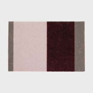 tica copenhagen Stripes deurmat horizontaal Bordeaux-rose-sand, 40x60 cm