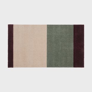 tica copenhagen Stripes deurmat horizontaal Green-ivory-bordeaux, 60x90 cm