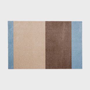 tica copenhagen Stripes deurmat horizontaal Ivory-sand-blue, 60x90 cm