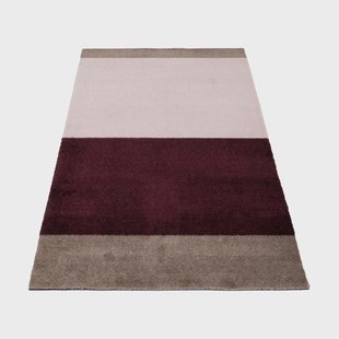 tica copenhagen Stripes gangmat horizontaal Bordeaux-rose-sand, 67x120 cm