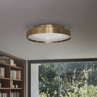 Oluce plafondlamp Berlin, Ø 50 cm, messingkleurig geanodiseerd