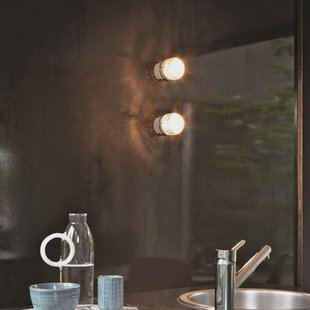 Oluce LED wandlamp Fresnel, wit, aluminium, glas, 2.700 K