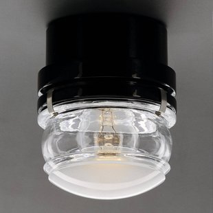 Oluce LED wandlamp Fresnel, zwart, aluminium, glas, 2.700 K