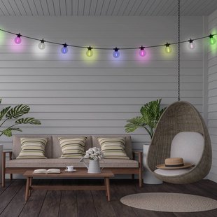 Näve LED-zonnelichtketting CADENA, RGB, zwart, 10-lamps, 10 m