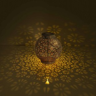 Näve LED lamp op zonne-energie 52854, zilver, metaal, 20 cm, IP44, set van 2