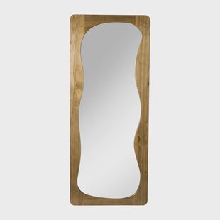 Passpiegel wave acaciahout - bruin - 168x70 cm