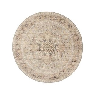 Heritaged Rond Vintage buitenkleed - Valenca Fino lichtgrijs|beige -
