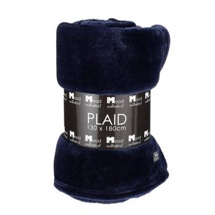 Mica Decorations Famke Fleece Plaid - 180 x 130 cm - Donkerblauw