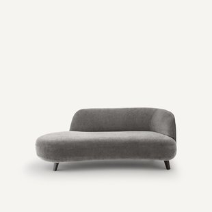 Sofa Dormeuse stonewashed fluweel, Rosebury, ontwerp Emmanuel Gallina