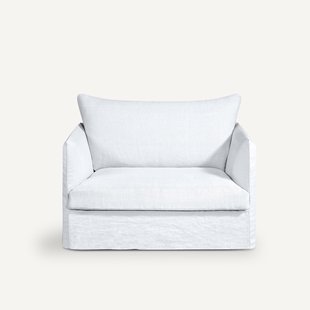 Fauteuil XL in dik stonewashed linnen, Neo Chiquito